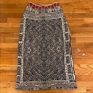 Anthropologie Black and White Midi Pencil Skirt for Cocktail